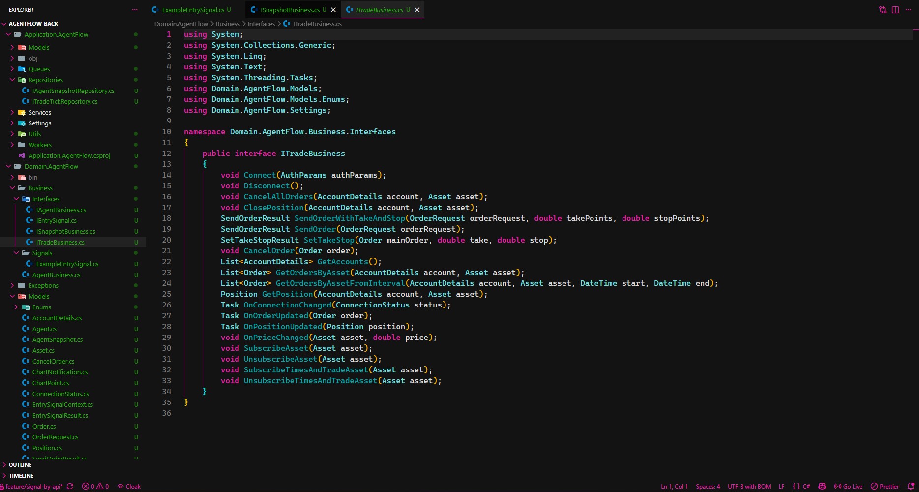 Código do backend